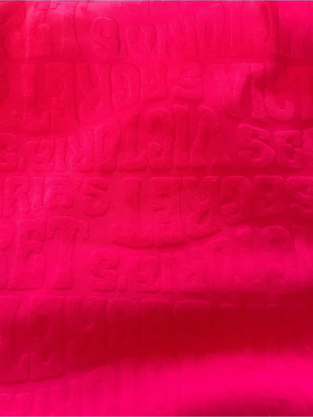 Victoria Secret bright pink terry cloth  tote